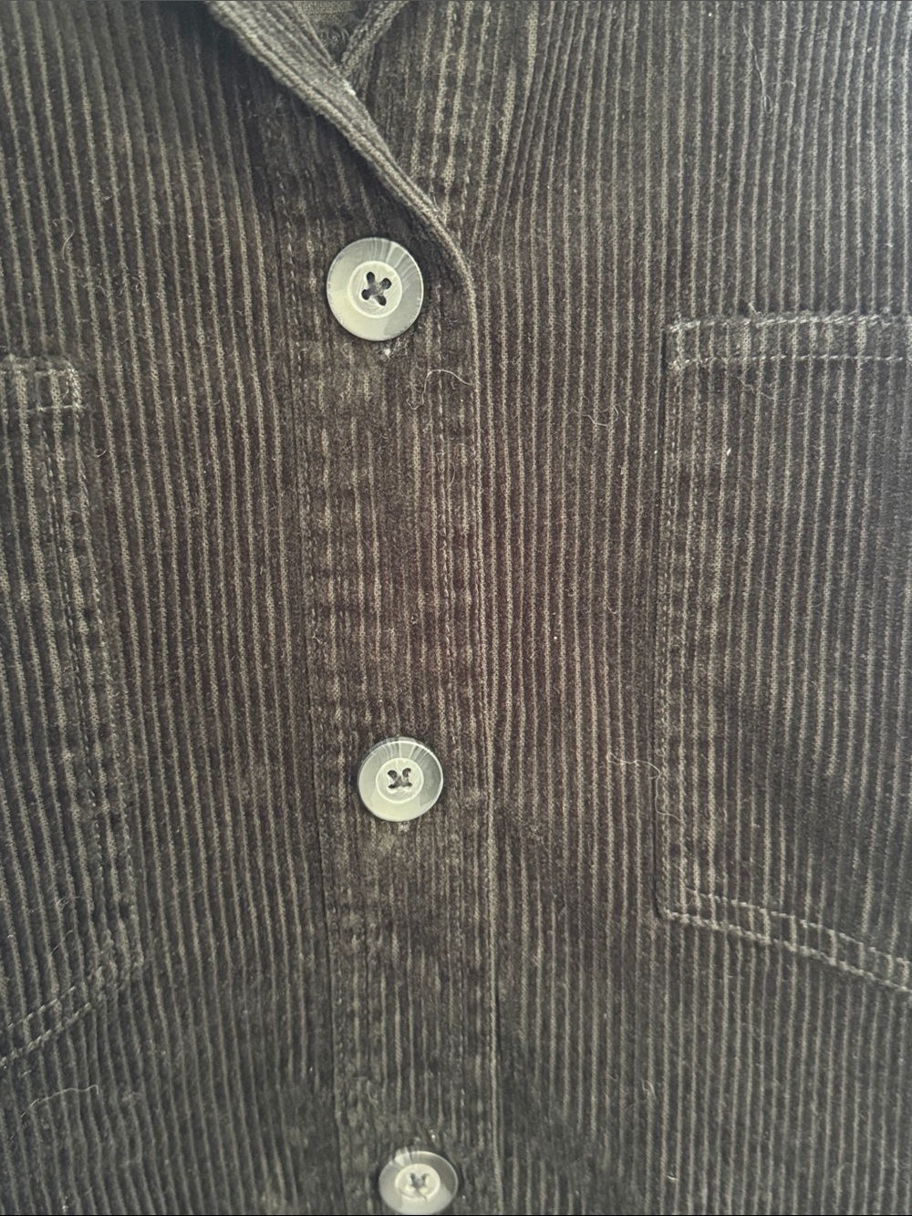 Vintage Matty M Black Corduroy Oversized Shirt Jacket Shacket XXL Button Front - Picture 5 of 6